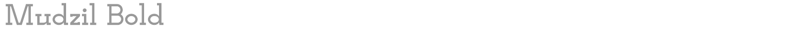 Mudzil font preview
